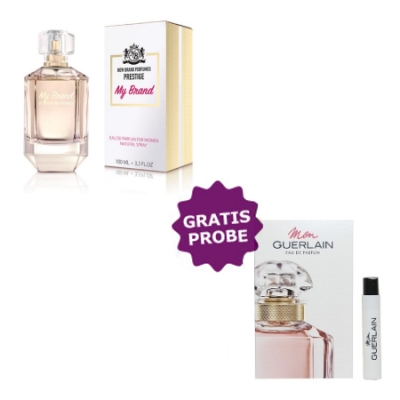 New Brand Prestige My Brand - Eau de Parfum Pour Femme 100 ml, echantillon Guerlain Mon EDP 0,7 ml
