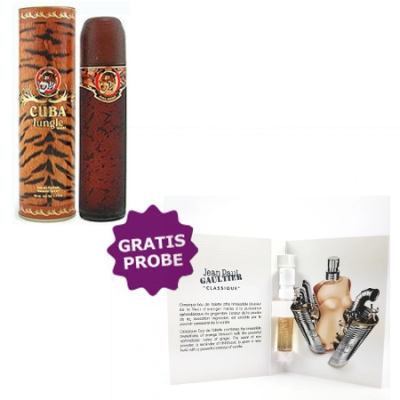Cuba Jungle Tiger 100 ml + echantillon Jean Paul Gaultier Classique