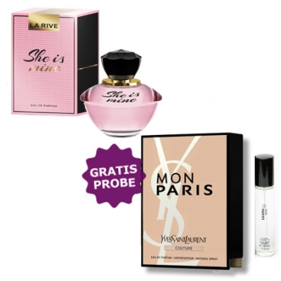 La Rive She Is Mine 90 ml + echantillon Yves Saint Laurent Mon Paris