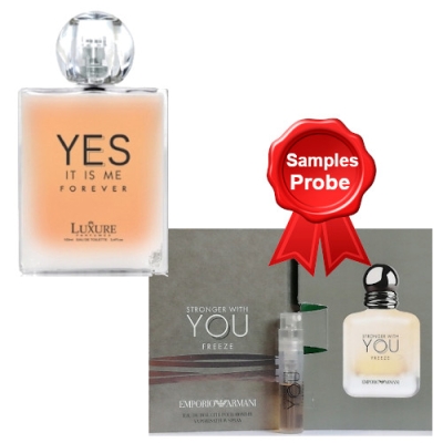 Luxure Yes It Is Me Forever 100 ml + echantillon Armani Emporio Stronger With You Freeze