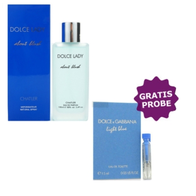 Chatler Dolce Lady 75 ml + echantillon D&G Light Blue Femme