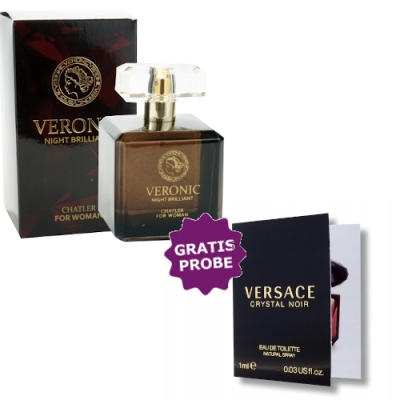 Chatler Veronic Night Brilliant 100 ml + echantillon Versace Crystal Noir