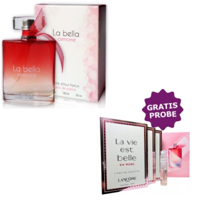 Cote Azur La Bella Amore 100 ml + echantillon Lancome La Vie Est Belle en Rose