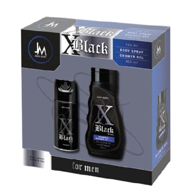 Jean Marc X Black Men - Set pour Homme, Gel douche 300 ml, Deodorant 150 ml
