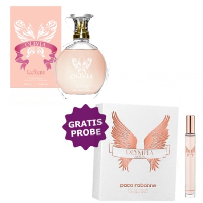 Luxure Olivia 100 ml + echantillon Paco Rabanne Olympea