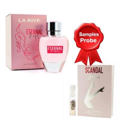 La Rive Eternal Kiss 90 ml + echantillon Jean Paul Gaultier Scandal