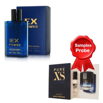 Cote Azur Ex Power Men 100 ml + echantillon Paco Rabane Pure XS Homme