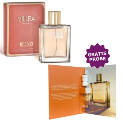 JFenzi Villea Women 100 ml + echantillon Hugo Boss Alive
