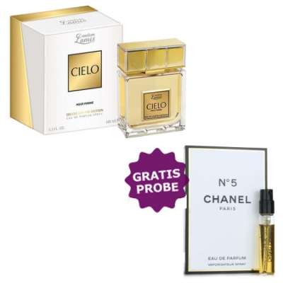 Lamis Cielo Pour Femme de Luxe EDP 100 ml + echantillon Chanel No. 5