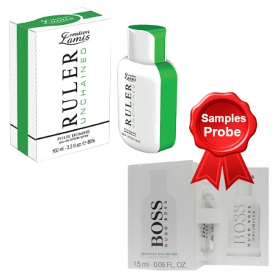 Lamis Ruler Unchained 100 ml + echantillon Hugo Boss Bottled Unlimited