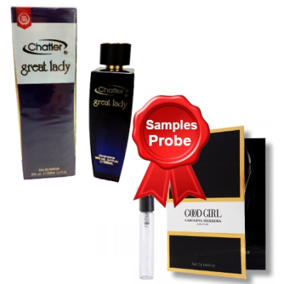 Chatler Great Lady 100 ml + echantillon Carolina Herrera Good Girl