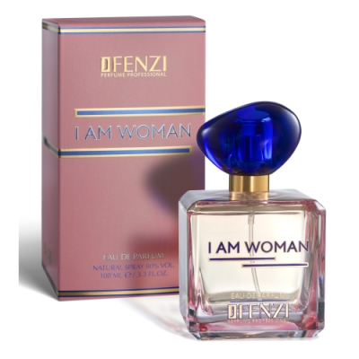 JFenzi I Am Woman - Coffret promotionnel pour Femme, Eau de Parfum 100 ml, lait corporel 200 ml