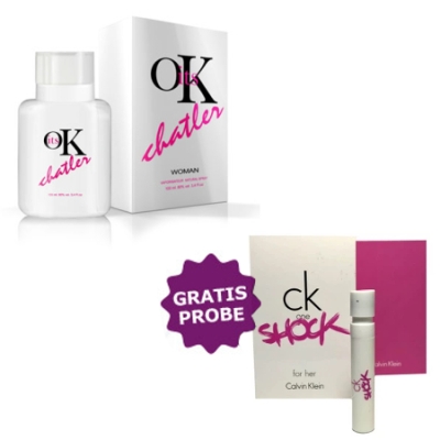 Chatler its OK 100 ml + echantillon Calvin Klein One Shock Her