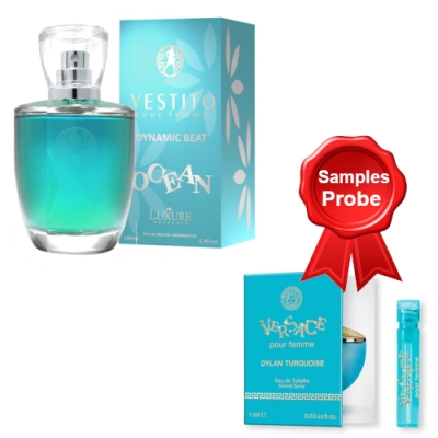 Luxure Vestito Dynamic Beat Ocean 100 ml + echantillon Versace Dylan Turquoise