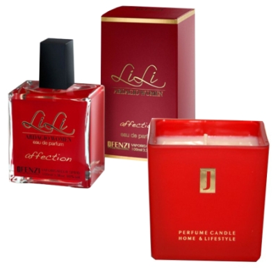 JFenzi Lili Ardagio Affection  - ensemble promotionnel, Eau de Parfum, Bougie en cire de soja