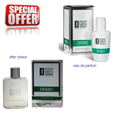 JFenzi Desso Green Universal Men - Promotional Set, Eau de Parfum, Après-rasage