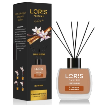 Loris Cannelle & Vanille, Diffuseur Arôme, Desodorisant sticks - 120 ml