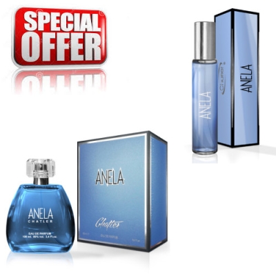 Chatler Anela - Ensemble promotionnel, Eau de Parfum 100 ml + Eau de Parfum 30 ml