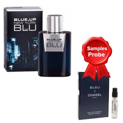 Blue Up New York Blu Man 100 ml + echantillon Chanel Bleu de Chanel