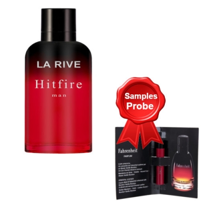 La Rive Hitfire 90 ml + echantillon Christian Dior Fahrenheit