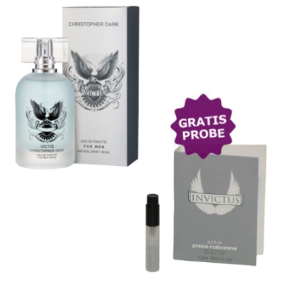 Christopher Dark Victis Men 100 ml + echantillon Paco Rabanne Invictus