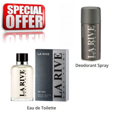 La Rive Grey Point - Coffret promotionnel, Eau de Toilette, Deodorant