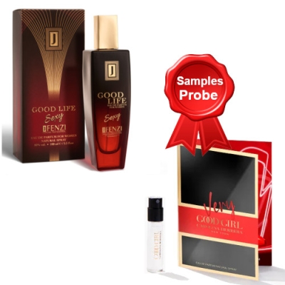 JFenzi Good Life Sexy 100 ml + echantillon Carolina Herrera Very Good Girl