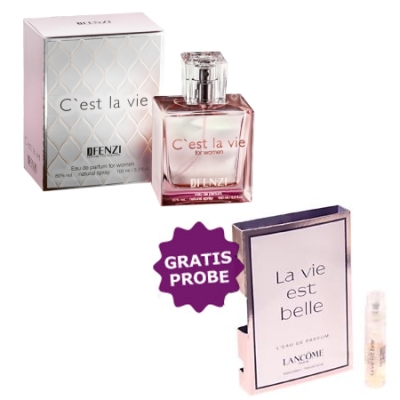 JFenzi Cest La Vie 100 ml + echantillon Lancome La Vie Est Belle