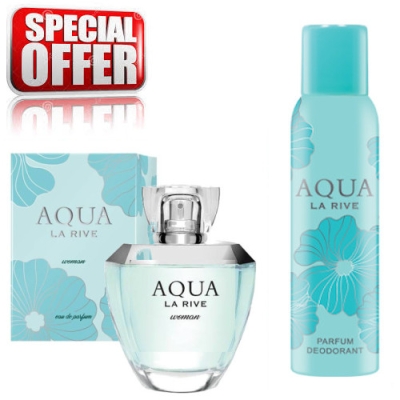 La Rive Aqua Woman - Coffret promotionnel, Eau de Parfum, Deodorant