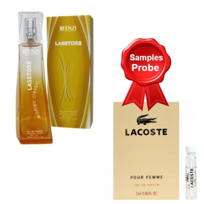 JFenzi Lasstore Classic Women 100 ml + echantillon Lacoste Pour Femme