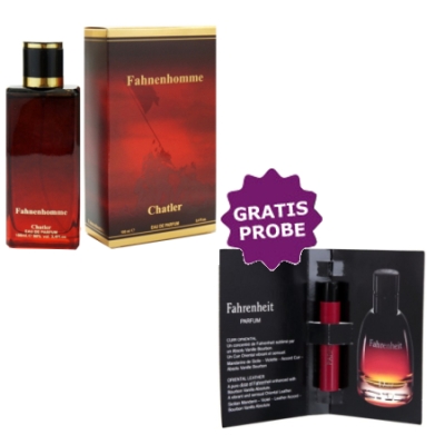 Chatler Fahnenhomme 100 ml + echantillon gratuit Christian Dior Fahrenheit