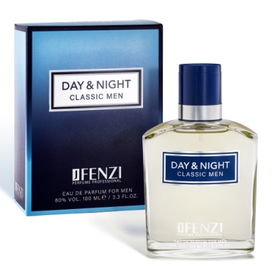 JFenzi Day Night Classic Men - Eau de Parfum pour Homme 100 ml