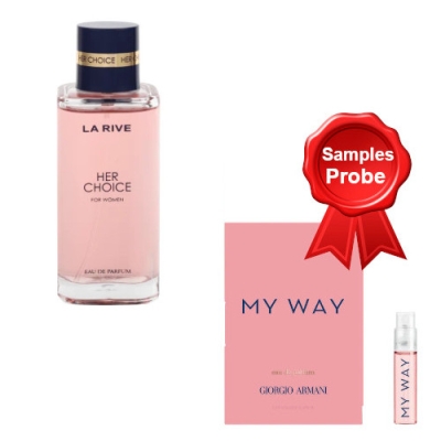 La Rive Her Choice 100 ml + echantillon Armani My Way