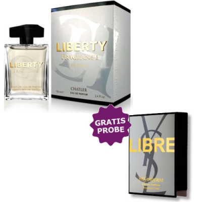Chatler Liberty Fragrance 100 ml + echantillon Yves Saint Laurent Libre
