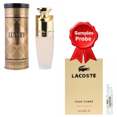 New Brand Luxury Woman 100 ml + echantillon Lacoste Pour Femme