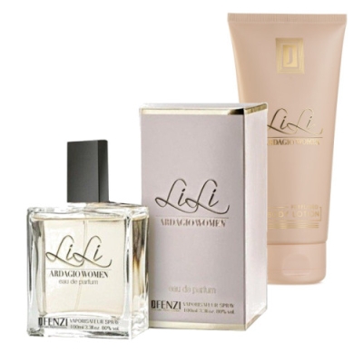 JFenzi Lili Ardagio - Coffret promotionnel pour Femme, Eau de Parfum 100 ml, lait corporel 200 ml