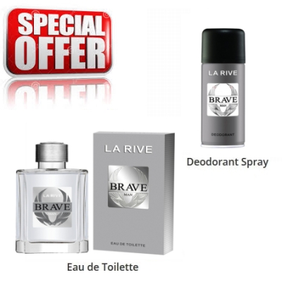 La Rive Brave Men - Coffret promotionnel, Eau de Toilette, Deodorant