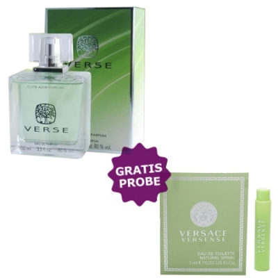 Cote Azur Verse Green 100 ml + echantillon Versace Versense