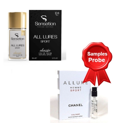 Sensation 124 All Lures Sport 36 ml + echantillon Chanel Allure Homme Sport