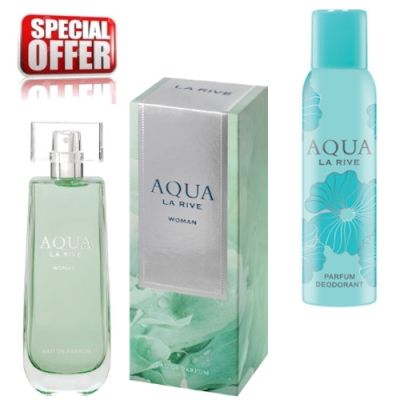La Rive Aqua Woman - Coffret promotionnel, Eau de Parfum, Deodorant