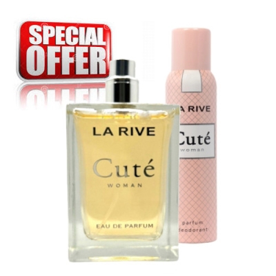 La Rive Cute - Promotional Set, Eau de Parfum-testeur, Deodorant