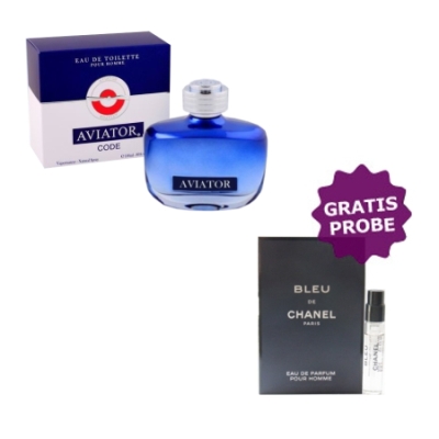 Paris Bleu Aviator Code 100 ml + echantillon Chanel Bleu de Chanel