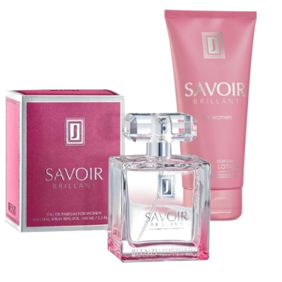 JFenzi Savoir Brillant - Coffret promotionnel pour Femme, Eau de Parfum 100 ml, lait corporel 200 ml