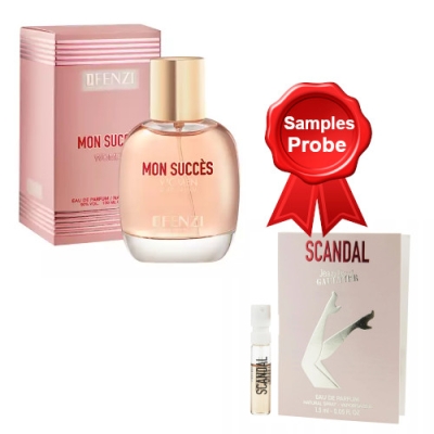 JFenzi Mon Succes Women 100 ml + echantillon Jean Paul Gaultier Scandal