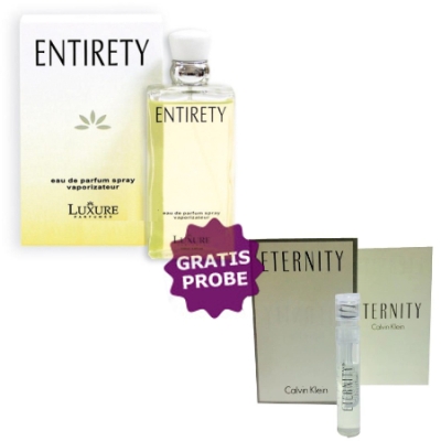 Luxure Entirety 100 ml + echantillon Calvin Klein Eternity Woman