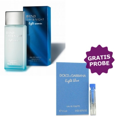 JFenzi Day & Night Light Intense 100 ml + echantillon D&G Light Blue Femme