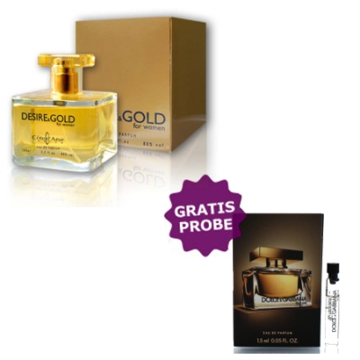 Cote Azur Desire Gold 100 ml + echantillon Dolce Gabbana The One Women