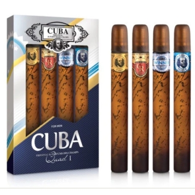Cuba Quad Men - Gold, Royal, Shadow, Winner - Coffret Pour Homme 4 x 35 ml