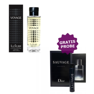 Luxure Voyage 100 ml + echantillon Dior Sauvage