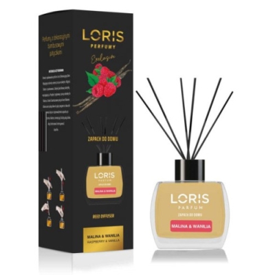 Loris Raspberry & Vanilla, Diffuseur Arôme, Desodorisant sticks - 120 ml